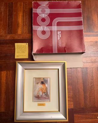 Lotto quadro vintage M. Russo “Allo specchio”