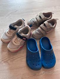 Lotto 3 paia scarpe bimba taglia 27