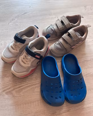 Lotto 3 paia scarpe bimba taglia 27