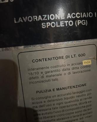 Botte acciaio inox capacita 600 litri