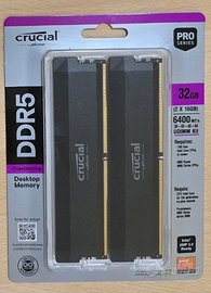 Crucial Pro DDR5 RAM 32GB 6400MHz CL38