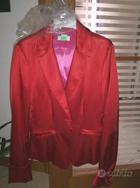 giacca donna raso rossa 