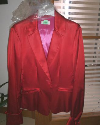 giacca donna raso rossa 