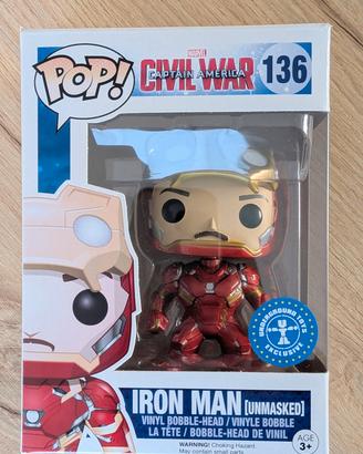 Vynil figure Funko Pop! Iron Man (Unmasked) #136