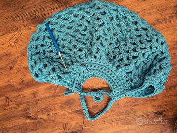 Borsa turchese in fettuccia 
