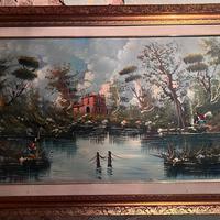 Paesaggio olio su tela anno 1960