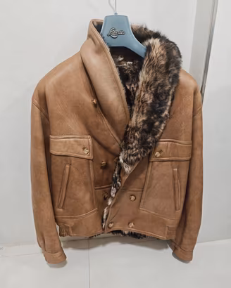 Montone Shearling German's Pelle Vintage Tg 48