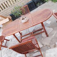 Tavolo 4 sedie legno MASSELLO Come nuovo Roma nord