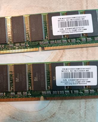 Memoria RAM 256x2 DDR-DIMM