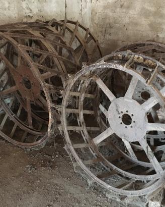 Ruote di ferro a gabbie