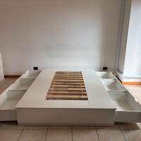 Letto Ikea NORDLI bianco 140x200 + materasso