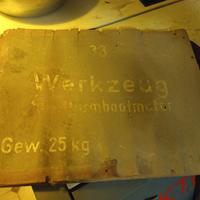 Targa WERKZEUG Gew coperchio cassa  Antico 