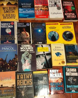 Lotto set di 20 libri gialli thriller spionaggio 