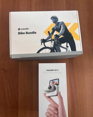 Insta 360 go 3 completa di kit per bici