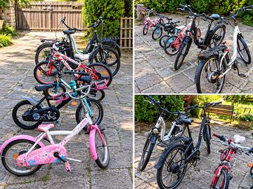 Lotto biciclette 3 muscolari + 2 E-BIKE