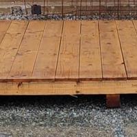 Pallet grande+gabbia legno+fascette canna fumaria