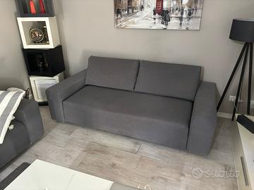 Divano 3 posti + poltrona grigio