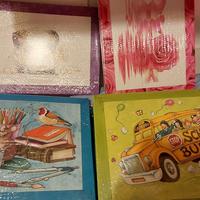 SCATOLE NUOVE CON MOTIVI A COLORI E LUCI COLORATE