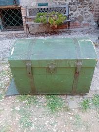 baule vintage anni 50 in legno
