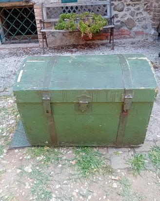 baule vintage anni 50 in legno