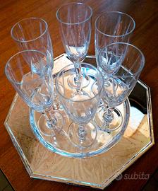 Set n. 6 flute da champagne in cristallo per brind