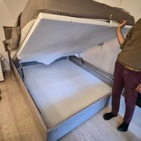 gratis letto matrimoniale contenitore e  materasso