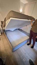 gratis letto matrimoniale contenitore e  materasso