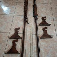 Bastoni completi di anelli e supporti, per tende