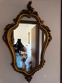 SPECCHIO VINTAGE BAROCCO DORATO – Elegante e Decor