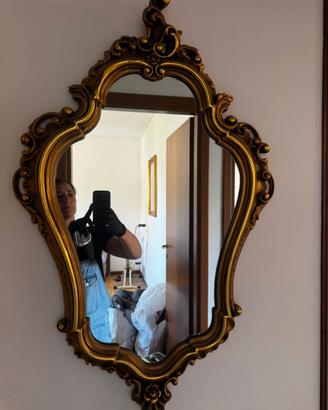 SPECCHIO VINTAGE BAROCCO DORATO – Elegante e Decor