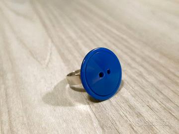 Anello "Blue Button" Handmade