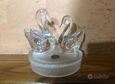 Coppia di cigni  in cristallo RCR