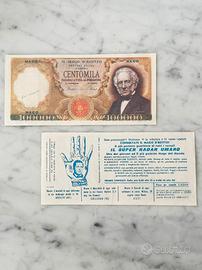 Lotto 2 banconote pubblicitarie facsimile 1960
