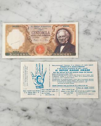 Lotto 2 banconote pubblicitarie facsimile 1960