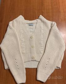 cardigan bianco panna con bottoni (Stradivarius)