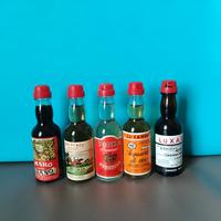 5 mini mignon liquori Luxardo vintage vodka wisky