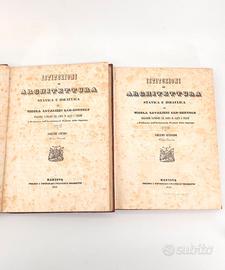 Libro Antico Cavalieri Architettura 1851 2 Volumi