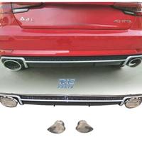DIFFUSORE PER AUDI A4 B9 16- LOOK RS4 TERMINALI DI