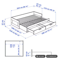 Letto a cassettone IKEA Brimnes