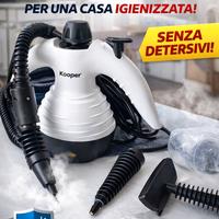 Pulitore a vapore portatile Kooper con accessori