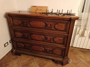 Cassettiera con scrittoio a scomparsa + comodini
