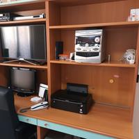 Due scrivanie e librerie 