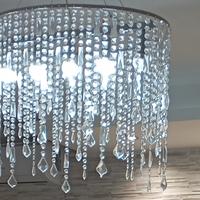 lampadario  con cristalli 