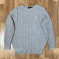 Maglione Ralph Lauren a Trecce grigio, Taglia M
