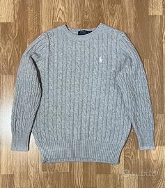 Maglione Ralph Lauren a Trecce grigio, Taglia M