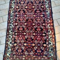 Tappeto orientale vintage in lana annodato a mano