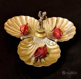 Porta bonbon conchiglie e putto fine '800