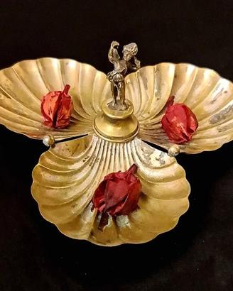 Porta bonbon conchiglie e putto fine '800