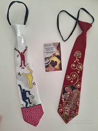 set due cravattini artistici dipinti a mano