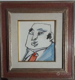 Ritratto. Opera originale di Mino Maccari